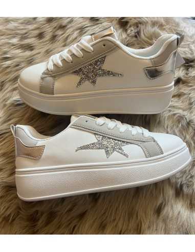 BesobelZAPATILLAS BLANCO Y PLATACalzado