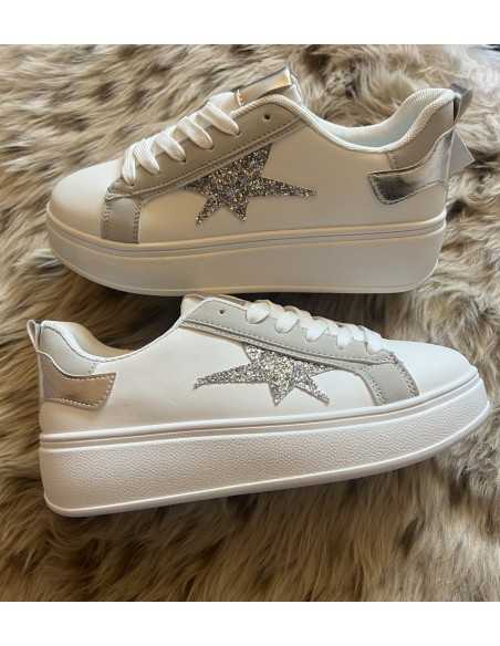 BesobelZAPATILLAS BLANCO Y PLATACalzado