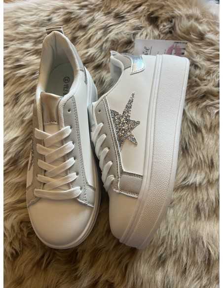BesobelZAPATILLAS BLANCO Y PLATACalzado